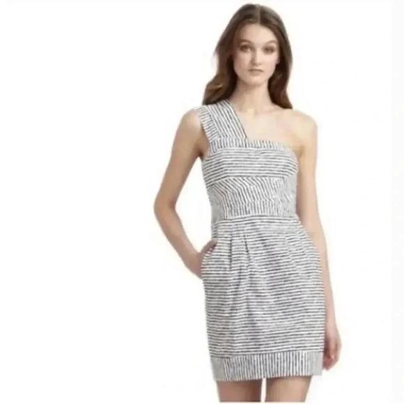 BCBGMaxAzria Estella one shoulder dress - Picture 1 of 5